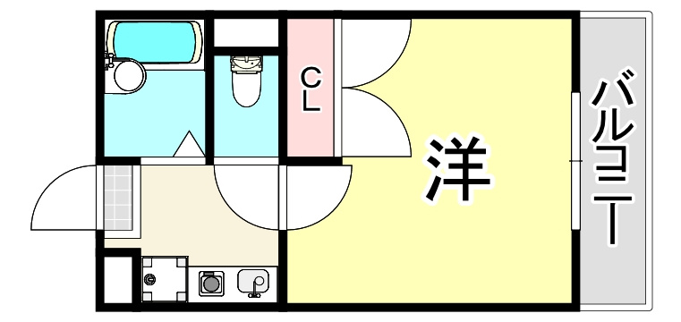 レオパレスサンブライトの間取り