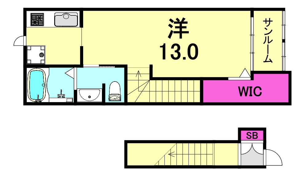 エトワール学文殿Ｂの間取り