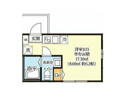 川崎市多摩区南生田７丁目のアパートの間取り