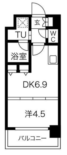 S-RESIDENCE淀屋橋の間取り