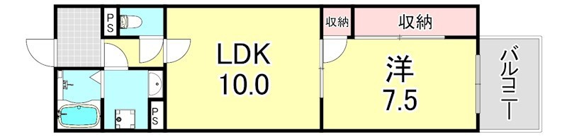 ツイン大開1号館の間取り
