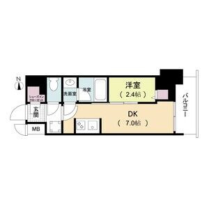 ルネフラッツ松屋町駅前の間取り