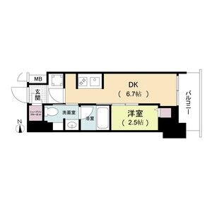 ルネフラッツ松屋町駅前の間取り