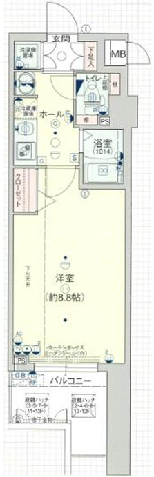 ディナスティ松屋町Ⅱの間取り