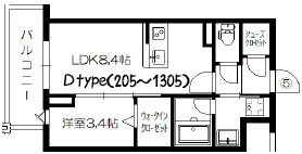 サザンクレストなんば南の間取り