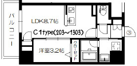 サザンクレストなんば南の間取り