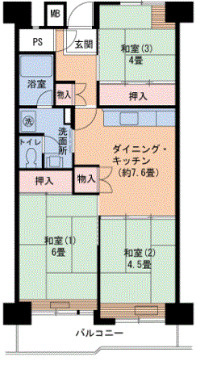 UR武庫川 9号棟の間取り