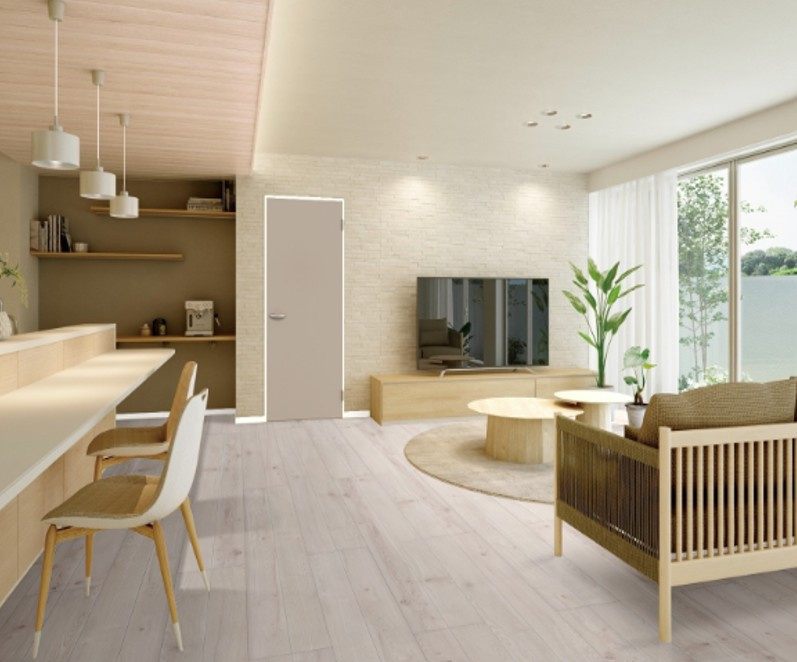 上徒士町建売の完成予想図|１F：画像は建具・床材カラーのイメージ写真です。家具・備品等は付属いたしません。図面と現況が異なる場合は、現況を優先いたします。