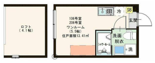 練馬区関町東１丁目のアパートの間取り