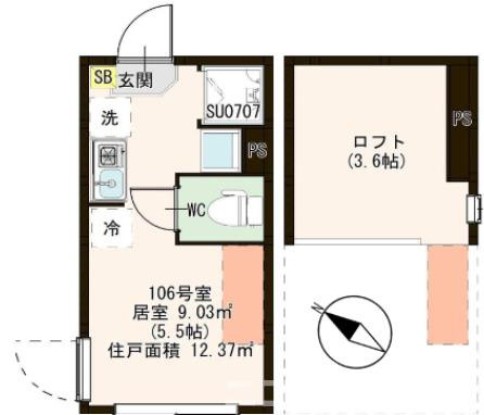 葛飾区東金町３丁目のアパートの間取り