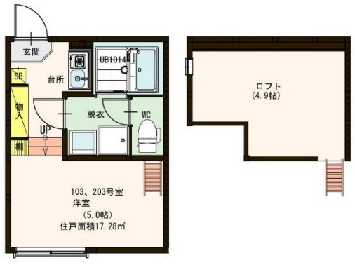 足立区梅田５丁目のアパートの間取り