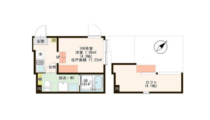 足立区中川２丁目のアパートの間取り