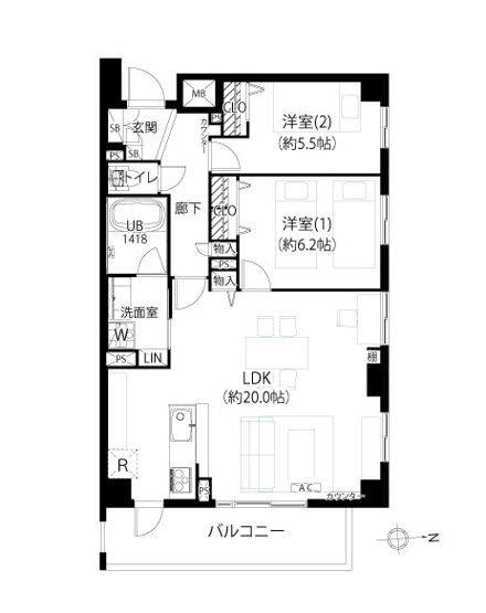 【間取り】 | コフレ都立家政
