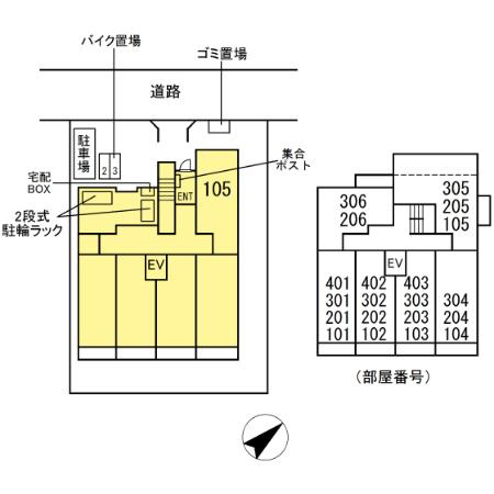 ライフパティオ菊名の区画図