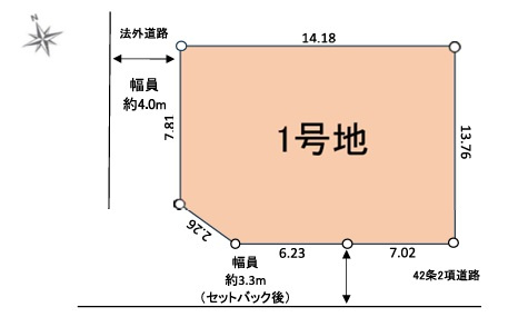 茅ヶ崎市東海岸北５丁目　売地の土地図|土地図