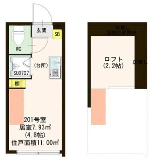 杉並区和泉１丁目のアパートの間取り