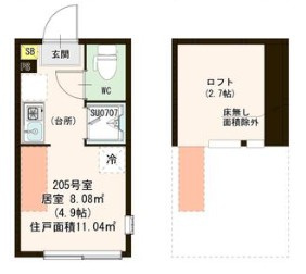 杉並区成田東５丁目のアパートの間取り