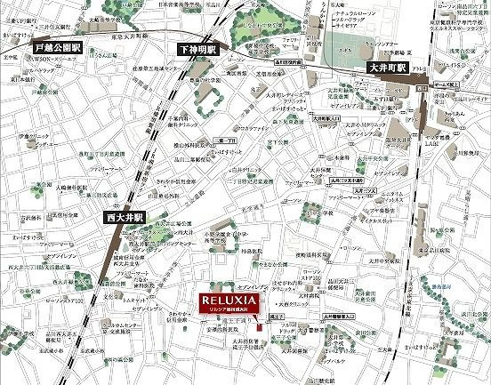 RELUXIA品川西大井の地図
