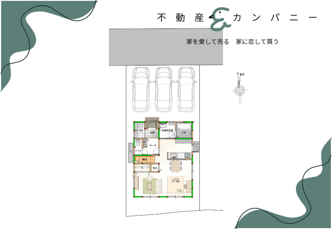 正円寺4丁目の新築戸建の区画図