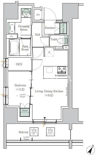 ONE ROOF RESIDENCE TAMACHI【高級賃貸・ブランドマンション】の間取り