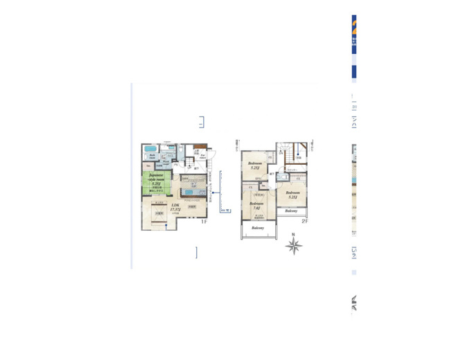 【間取り】 | 成瀬台新築戸建 | 4つの居室とゆとりあるLDKを備えた4LDKの新築戸建。子育て世帯にうれしい、個室と団らんの場がそろう間取りです。上質な内装と落ち着いた各居室で、家族一人ひとりの時間を大切にできます。