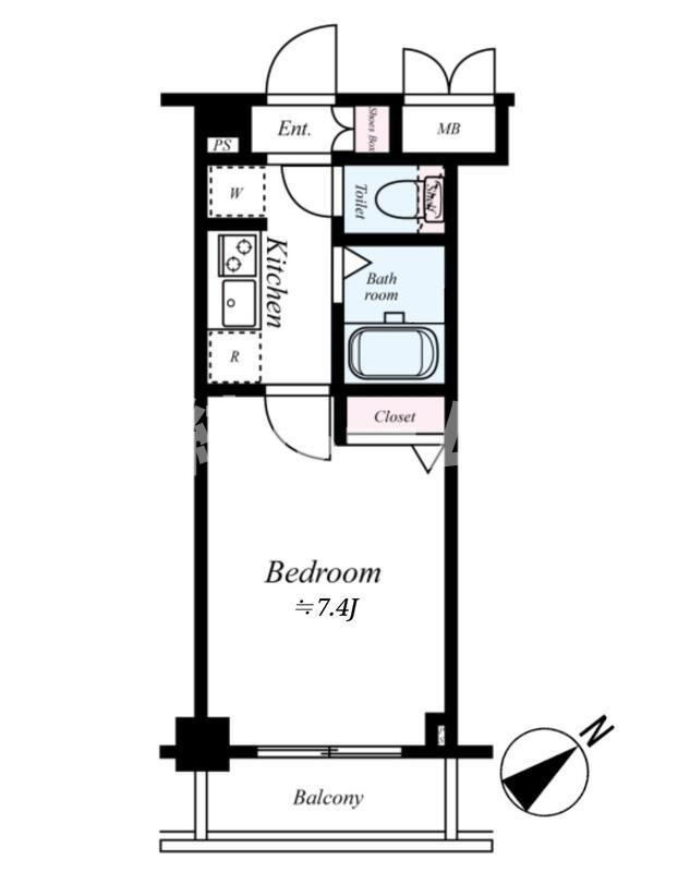 板橋区上板橋２丁目の賃貸マンションの間取り