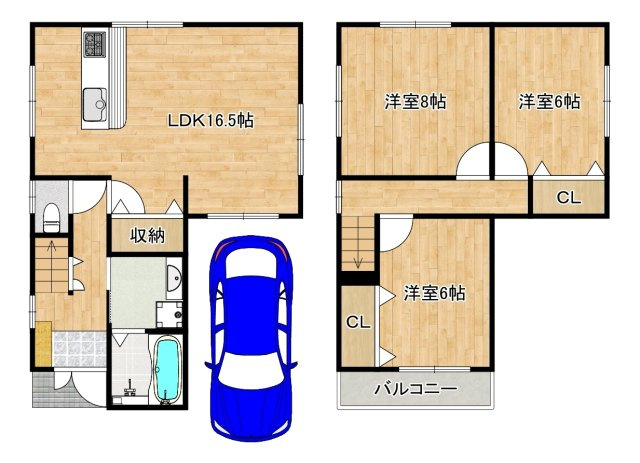 東湊町３丁　中古戸建の間取り|【即日見学予約可能】ネット予約も受け付けております！直前でネット予約締切に間に合わない場合は、お気軽にお電話ください♪