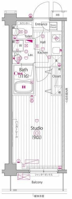ガーラ・ヒルズ新宿の間取り