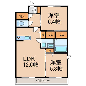 【間取り】 | クレール幕張 | 間取りです。