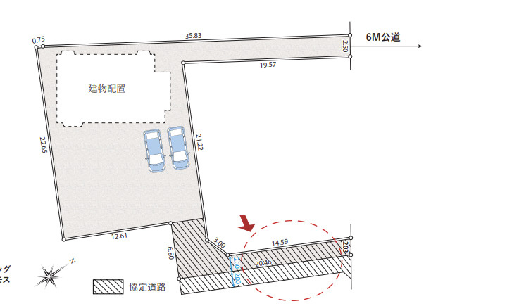 八王子市弐分方町　中古戸建の区画図|敷地144坪！お庭でゆったりとお好きなことができます