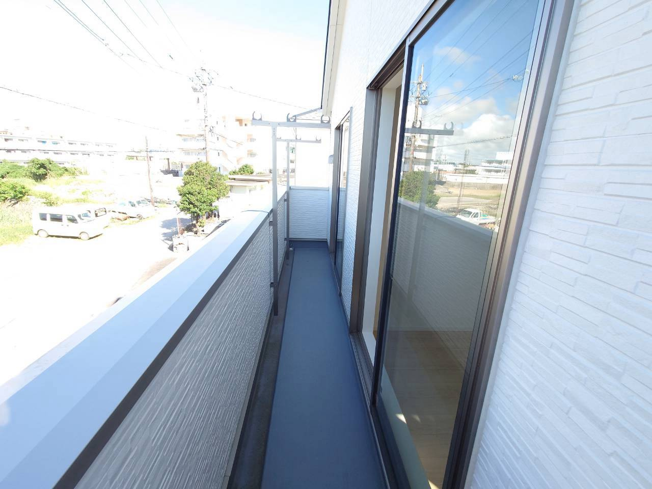 ♥♥糸満市照屋第3－2号棟（全4棟）のバルコニー|現地撮影2026.9月