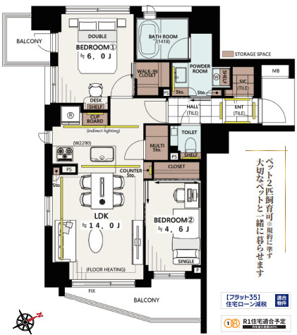 クラッシィスイート五反田の間取り