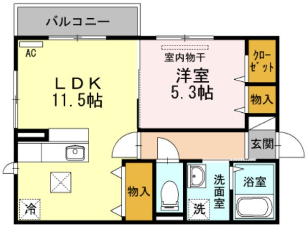 WIT　CUBE　B棟の間取り