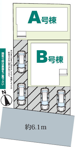 野田市上花輪新町31番　新築戸建　B号棟の区画図