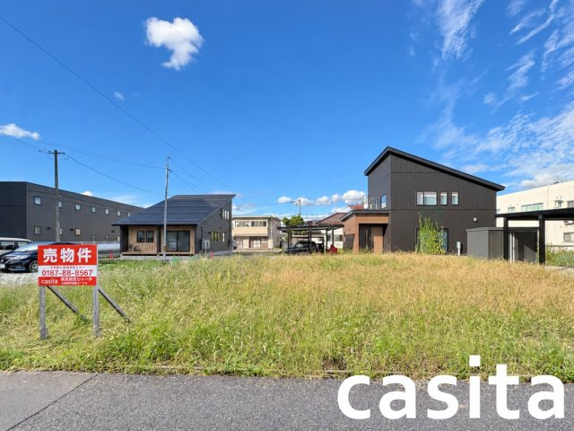 【建築条件なし】大仙市大曲日の出町 区画の整った住宅街の南向き角地物件の画像