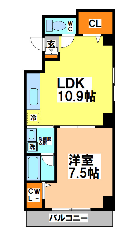 小金井市本町２丁目の賃貸マンションの間取り