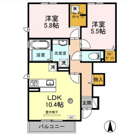 ルミエール誉田の間取り