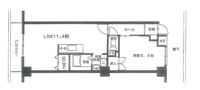 大拓ハイツ7の間取り