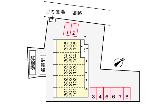 ローレルコート藤江駅前の区画図