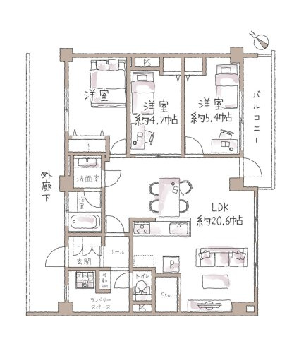 コープ竹の丸の間取り
