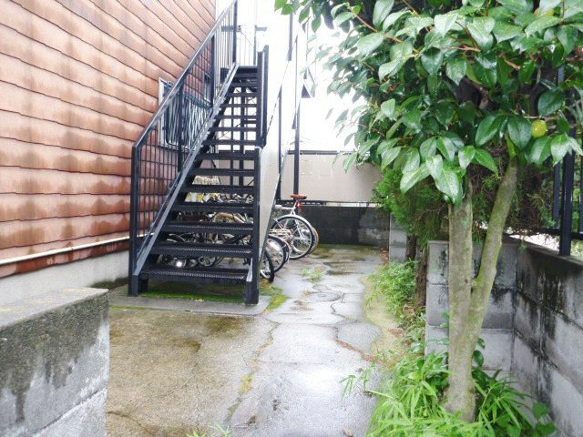 世田谷区奥沢６丁目のアパートのエントランス
