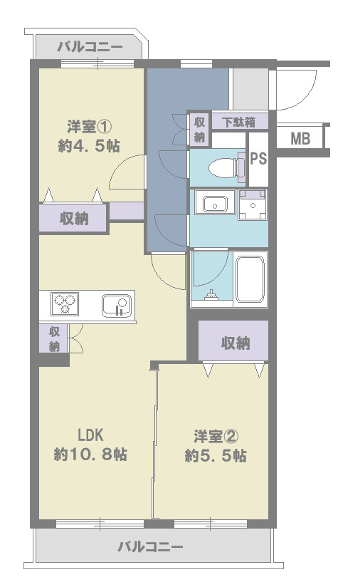 セザール第二さがみ野の間取り
