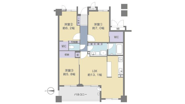 ルネサンスシティ本牧の間取り