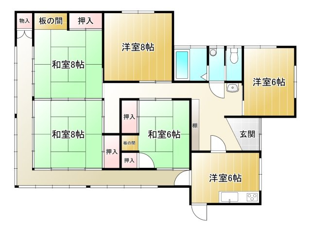 千葉県茂原市上林 中古戸建ての間取り