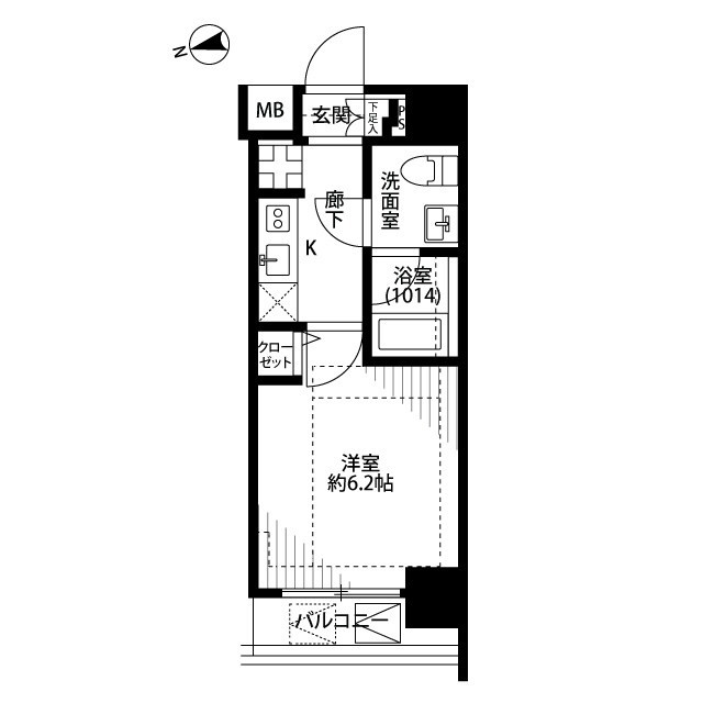 豊島区池袋４丁目の賃貸マンションの間取り