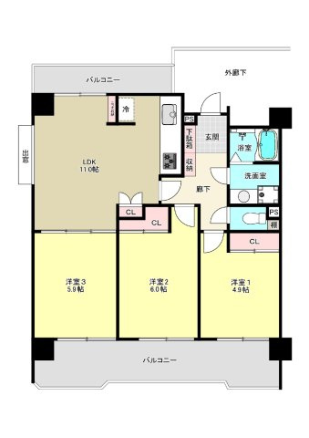 メゾン海神の間取り