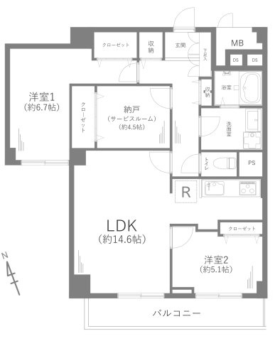 横浜東本郷マンションの間取り