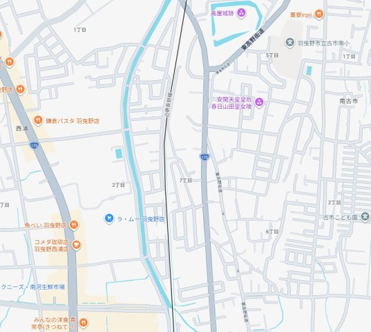 羽曳野市古市　新築一戸建ての地図