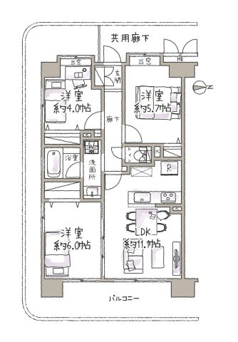 ライオンズプラザ稲毛海岸の間取り