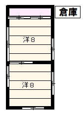 南大沢貸家（物置付き事務所）の間取り